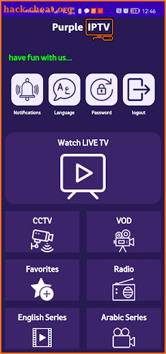 Purple IPTV screenshot