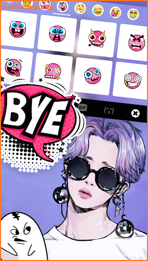 Purple Kpop Star Themes screenshot