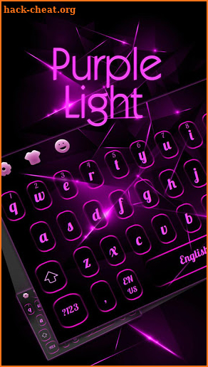 Purple Light Black Keyboard screenshot