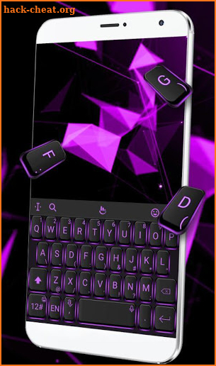 Purple Light Black Keyboard Theme screenshot