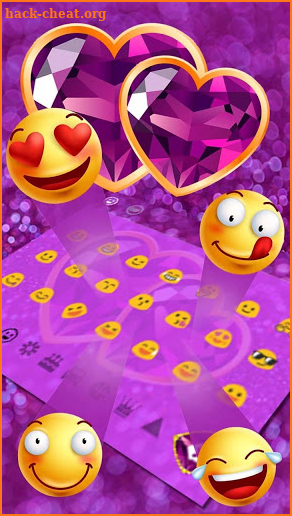 Purple Love Diamond Keyboard screenshot