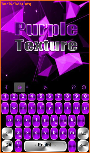 Purple Metal Texture Keyboard Theme screenshot