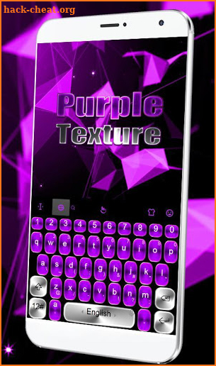 Purple Metal Texture Keyboard Theme screenshot