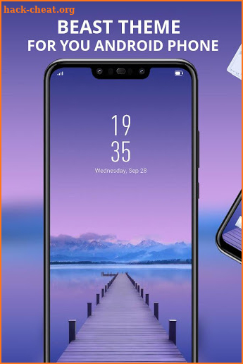 Purple nature theme for galaxy m20 best launcher screenshot