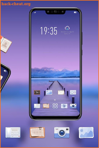 Purple nature theme for galaxy m20 best launcher screenshot