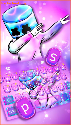 Purple Neon DJ Keyboard Theme screenshot