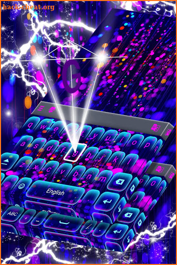 Purple Neon Lights Keyboard screenshot