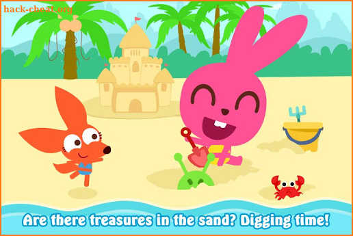 Purple Pink Summer Beach-Kids Party Education App screenshot