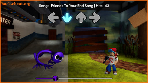 Purple Rainbow Friends FNF Mod screenshot