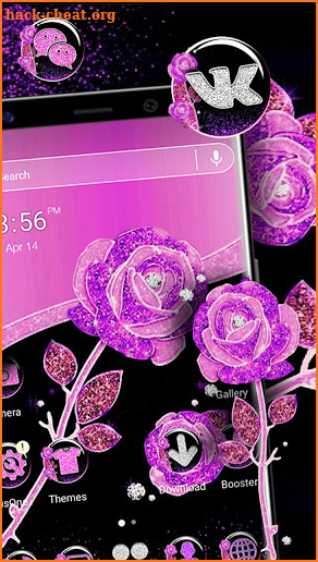 Purple Rose Launcher Themes screenshot