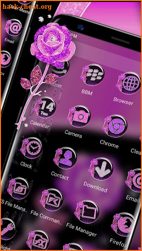 Purple Rose Launcher Themes screenshot