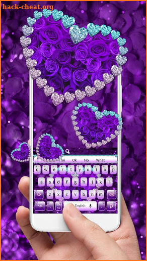 Purple Roses Diamonds Keyboard screenshot