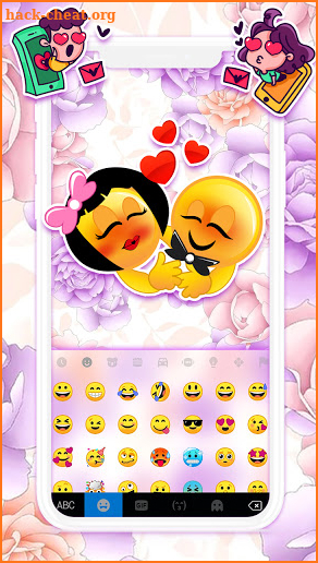 Purple Roses Keyboard Background screenshot