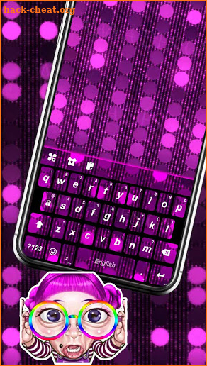 Purple Sparkle Live Keyboard Background screenshot