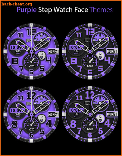 Purple Step Watch Face screenshot