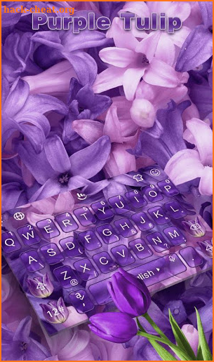 Purple Tulip Keyboard Theme screenshot