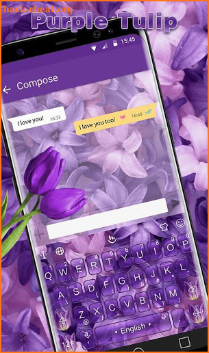 Purple Tulip Keyboard Theme screenshot