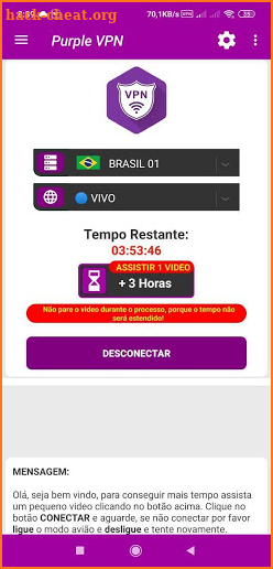 Purple VPN screenshot
