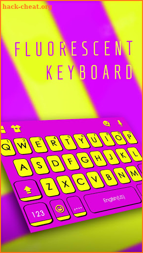 Purple Yellow Stripes Keyboard Theme screenshot