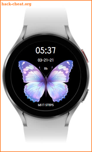 Purple/Blue Butterfly Watch screenshot