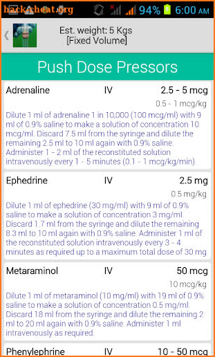 Push Dose Pressors screenshot