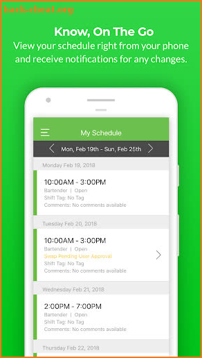 Push Employee Scheduling screenshot