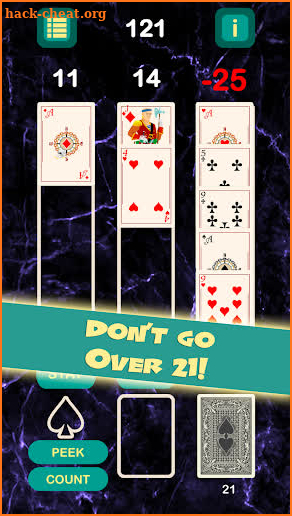 Puzzle 21 - Blackjack Solitaire Hybrid screenshot