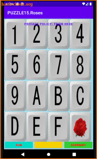 PUZZLE15.Roses screenshot