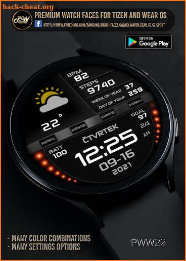 PWW22 - Sport Digi Watch Face screenshot