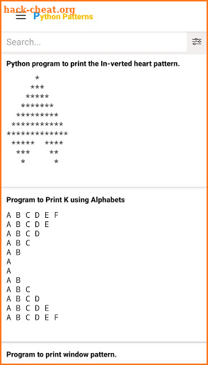 Python Patterns screenshot