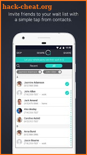 Q Waitlist Guest App screenshot