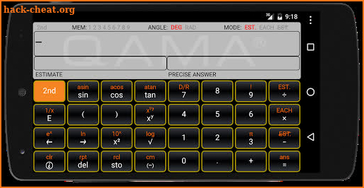 QAMA Calculator screenshot