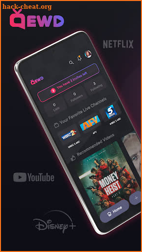 Qewd: Video & TV Watch Queue screenshot