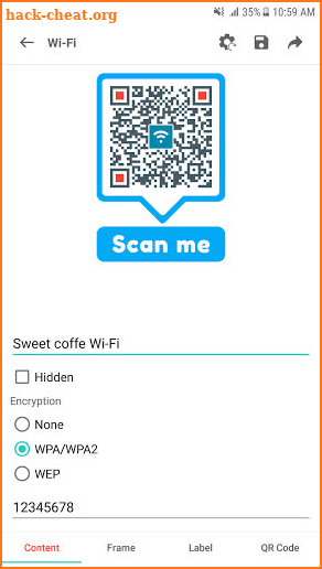 QR code / barcode scanner & generator (QrApp) screenshot