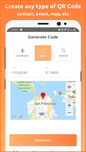 QR Code Reader, Scanner + Generator - Fast, No ADS screenshot