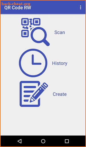 QR code RW Scanner screenshot