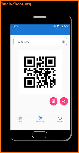 QR code scanner / generator screenshot