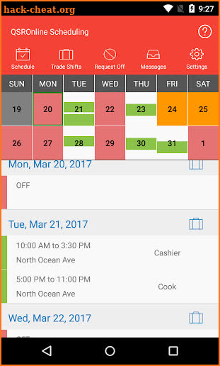 QSROnline Scheduling screenshot