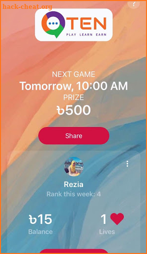 QTen - Live Quiz Game Show screenshot