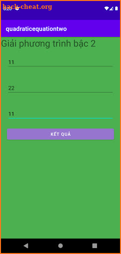 Quadratice Quation Two screenshot