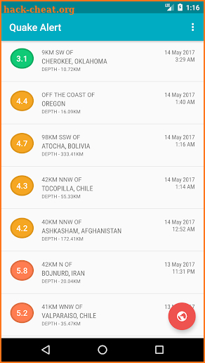 Quake Alert: Track Earthquakes screenshot