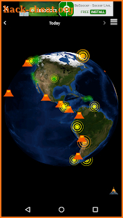 Quake & Volcanoes: 3D Globe of Volcanic Eruptions screenshot