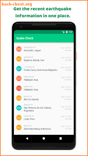 Quake Check - Earthquake Alert screenshot