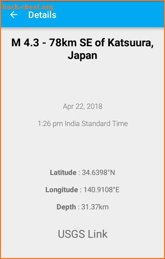 QuakeDetail | Latest Earthquake Info screenshot