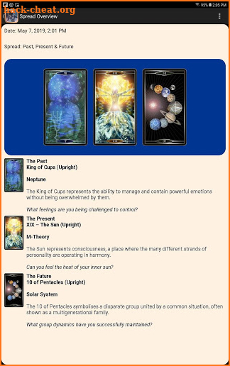 Quantum Tarot screenshot