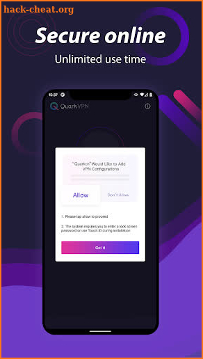 Quark VPN screenshot
