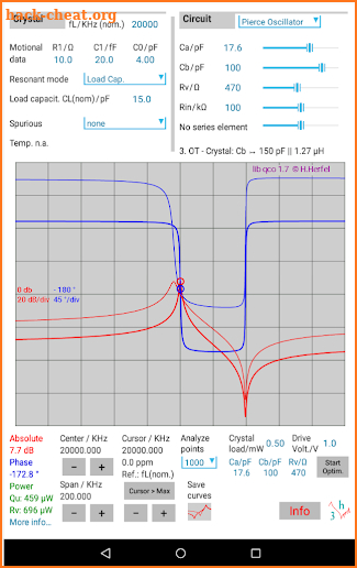 QuartzCrystal Oscillator Prof screenshot