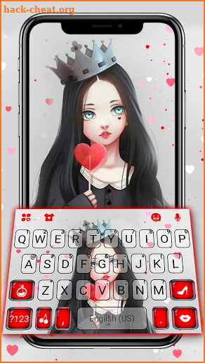 Queen Lollipop Love Keyboard Theme screenshot