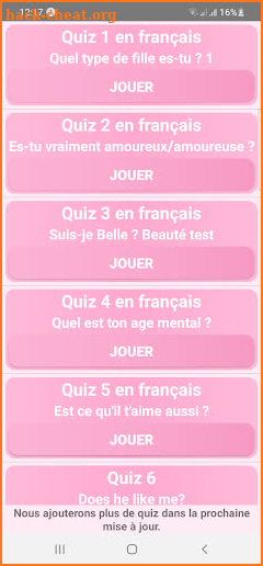 Quel Type de Fille es-tu ? screenshot