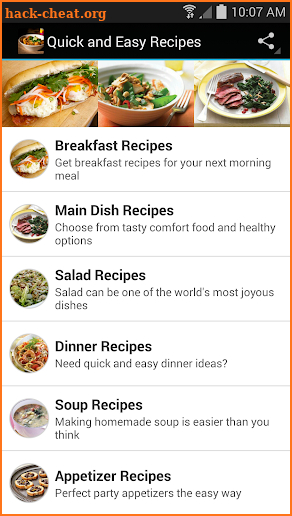 Quick and Easy Recipes screenshot